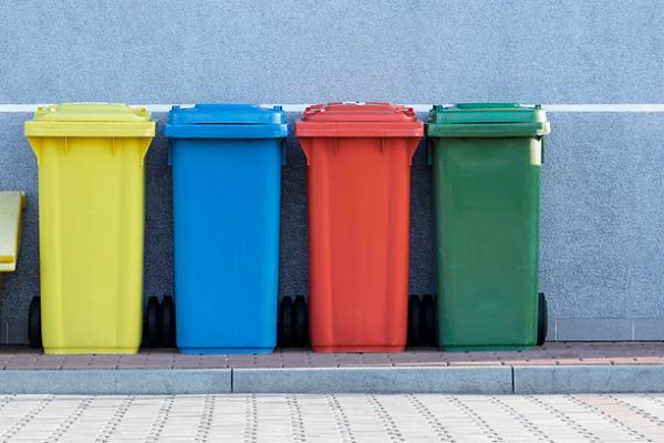Colorful Garbage Bins